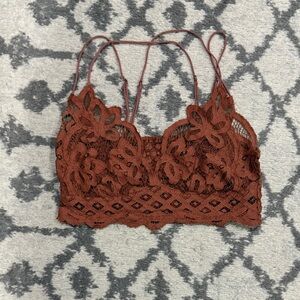 Free People Floral Lace Camisole in Brown